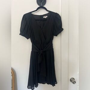 Black mini dress for wedding or evening out